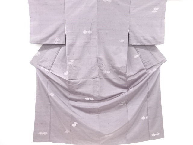 JAPANESE KIMONO / ANTIQUE KIMONO / SILK / TSUMUGI / WOVEN FAN & SEIGAIHA